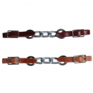 Professionals Choice 3 Link Curb Strap with Adjustable Leather Buckle Ends
