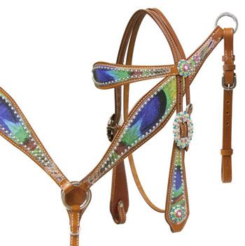 Showman LADIES Spur Straps w// PEACOCK FEATHER Print Overlay! NEW HORSE TACK!!