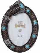 Gift Corral Western Belt Oval Resin Picture Frame - 5 x 7