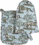 AWST Oven Mitt And Potholder Set - Lila Toile