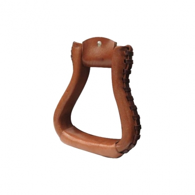 New! Showman ® Pony/Youth polished aluminum stirrup with rubber tread.