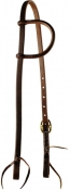 West Texas One Ear Headstall With Brass Buckle and Tie Ends
