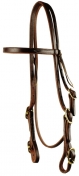 West Texas Four Brass Buckle Browband Headstall