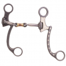 Partrade Cowboy Tack Smooth Dot Dog Bone Bit - 5 1/8 in mouth