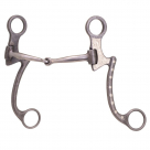 Partrade Cowboy Tack Smooth Dot Snaffle Bit - 5 1/8 in mouth