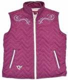 Cowgirl Hardware Simple Swirls Horse Quilted Vest - Youth