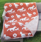 Freedom Horses Sherpa Blanket