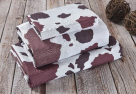 De Leon Collections Cow Hide Print 4 Piece Sheet Set - Queen
