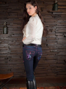 2kGrey Ladies Ava Knee Patch Riding Jeans