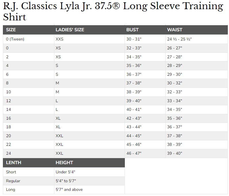 RJ Classics Lyla Jr Long Sleeve Training Shirt With 37.5 Thermo Tech ...