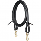 Royal King Harness Leather Roping Reins with Snap Ends - 5/8 x 7 1/2 foot