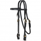 Royal King Harness Leather Browband Headstall with Quick Change Ends