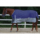 Rugged Ride 1200 Denier Heavyweight Waterproof Turnout Blanket - with Grey Skirt - 300 gram Fill