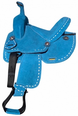 Housse De Selle Western Blue Monkey - Broderie Gratuite Incluse - Neuve