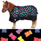 Rugged Ride Gummy Bears 1200 Denier Heavyweight Waterproof Adj. Neck Turnout - 300 gram - Mini/Pony