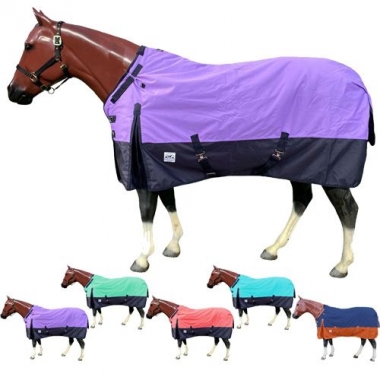 Rugged Ride 600 Denier Waterproof Adjustable Neck Turnout Blanket 200 Gram Fill