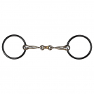 Showman O-Ring Snaffle with Copper Inlay Dogbone  -  5 1/2 inch