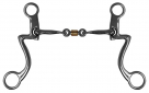 Showman Seven Shank Copper Roller Dogbone Mouth Bit - 5 Inch