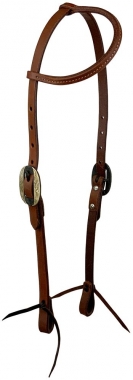 Showman ® Perfect fit harness leather headstall. main image 1