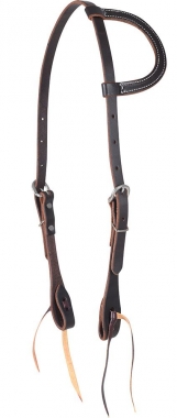 Martin Saddlery Chocolate Split Ear Headstall with Deadwood Buckle