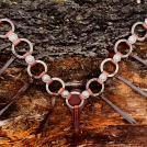 Schulz Equine Ring Breast Collar - Copper with Brown Ties