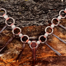 Schulz Equine Ring Breast Collar - Copper with Brown Ties