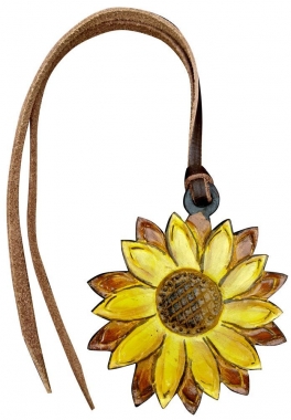 Showman Hand Painted Sunflower Saddle Tie On: Chicks Discount Saddlery