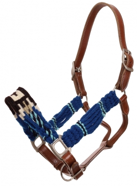 *Showman ® leather mini size silver show halter. main image 1