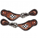 Showman Ladie's Fast Lane Leather Spur Straps