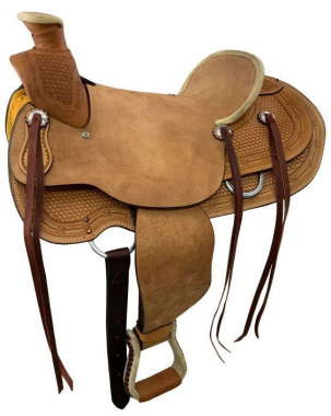 Cheap Dog Roughouts Argentina Cow Leather Roughout Hardseat Roper Saddle - 16 Inch: Chicks ...