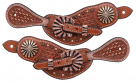 Showman Ladies Bronze Scallop Spur Strap