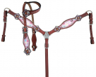 Showman Pony Donut Headstall. Breast Collar, Reins Set With Donut Conchos