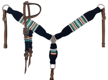 Western Headstall ST-HTS-035 Ensemble de rennes de collier de poitrine