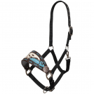 Showman Painted Quill Bronc Halter with Copper Conchos