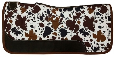 Tapis De Selle Showman 31 X 32 Pouces - Imprimé Serape, Contour équilibré Intégré, En Cuir Et Feutre