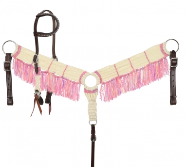 New! Showman Diamond Bloom One Ear Headstall and Breastcollar Set