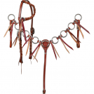 Showman Heritage Ring One Ear Headstall and Breast Collar Set