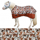 Showman 1200 Denier Perfect Fit Cow Print Turnout Blanket  With 300 Gr Fill - Large Mini/Pony