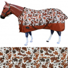 Showman 1200D Cow Print Perfect Fit Turnout Blanket - 300 Gram
