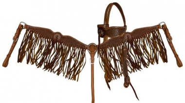 Showman™ Medium Oil Browband Headstall and Breast collar set