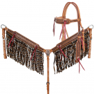 Showman Woven West Browband Headstall and Breast Collar Set