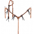 Showman Braided Bandit One Ear Headstall and Breastcollar Set