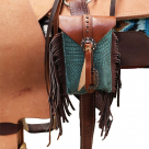 Showman Turquoise Gator Rear Cinch Bag