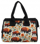 Showman Bison Blooms Tote Bag