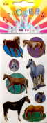 Gold Trimmed Horse Stickers - 8 Pack