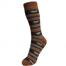 Nu Trendz Running Horse Socks - Burnt Orange and Dark Brown