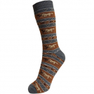 Nu Trendz Running Horse Socks - Navy and Orange
