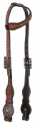 Showman Argentina Cow Leather Regal Loop One Ear Headstall