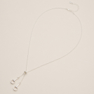 18K Gold-Dipped Necklace with Snaffle Bit Charm -Silver Tone
