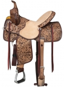 Silver Royal Moulton Barrel Saddle - 14, 15, 16 Inch